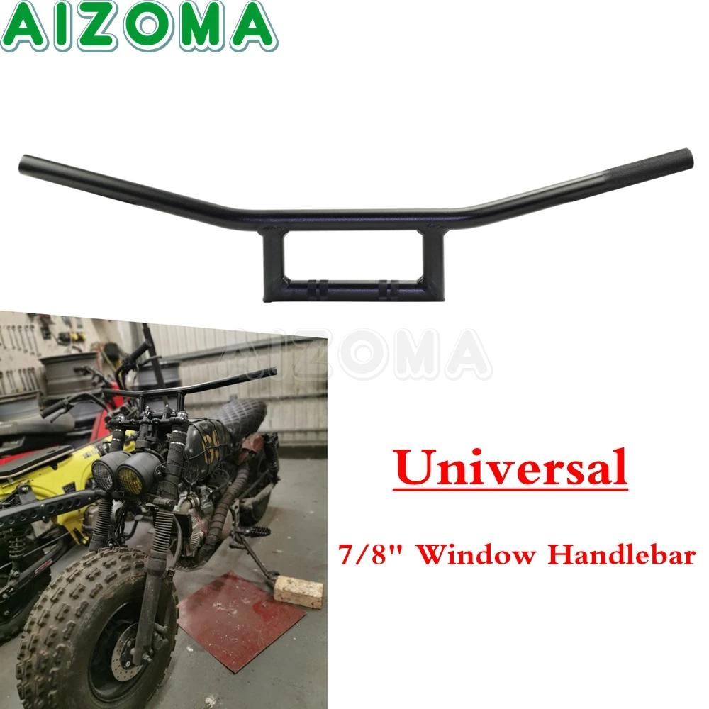 7/8'' Motorcycle Box Window Attack Style Handlebars For Harley Sportster XL 883 Iron XL1200 Honda Suzuki Bobber 22mm Handle Bar |