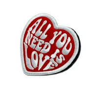 ALL YOU NEED IS LOVE Embroidered Patch – High Quality 3D Creativity Badge with Hook & Loop Armband for Jackets, Backpacks & Clothing - Image 2