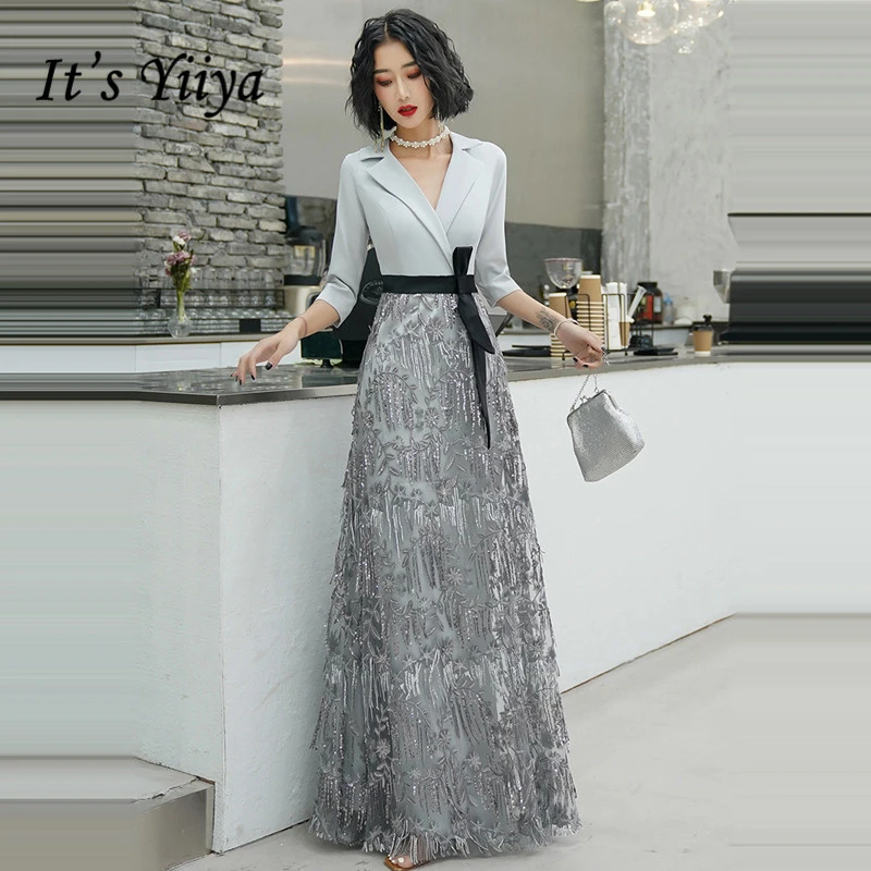 gray plus size formal dresses