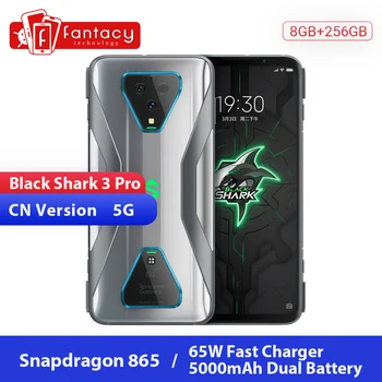 

New Xiaomi Black Shark 3 Pro 5G Snapdragon 865 8GB 256GB Game Phone Octa Core 7.1'' AMOLED 64MP Triple Cams 65W 5000mAh UFS3.0