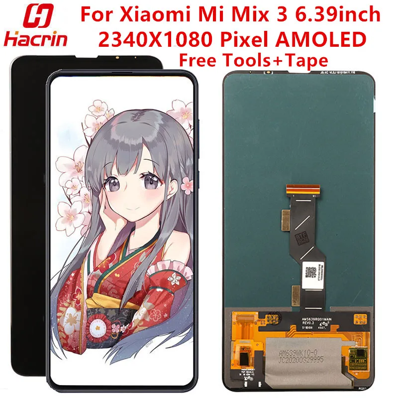 AMOLED экран для Xiaomi Mi Mix 3 ЖК-дисплей + сенсорный Замена протестированный без битых