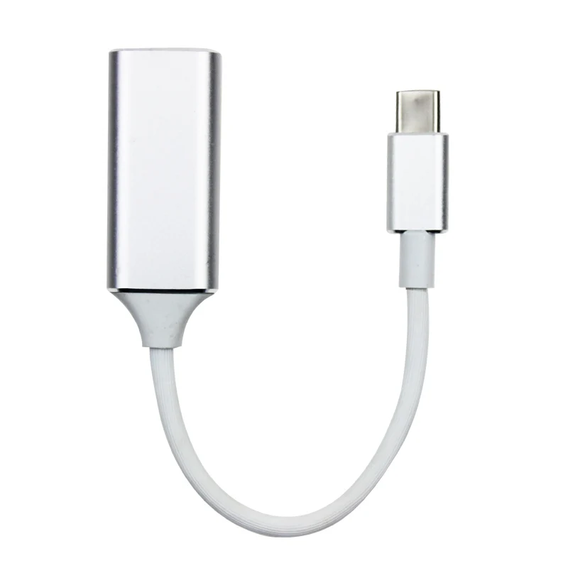 White Тип-c к HDMI HD tv адаптер 4K конвертер портативный для ПК ноутбук планшет мобильный телефон DQ-Drop - Цвет: White