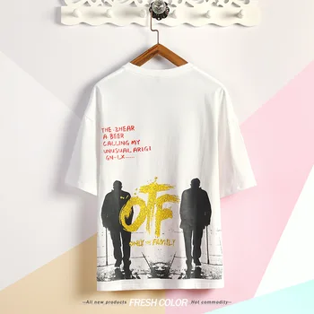 

Summer new women's street letter characters print loose short-sleeved T-shirt 40.45