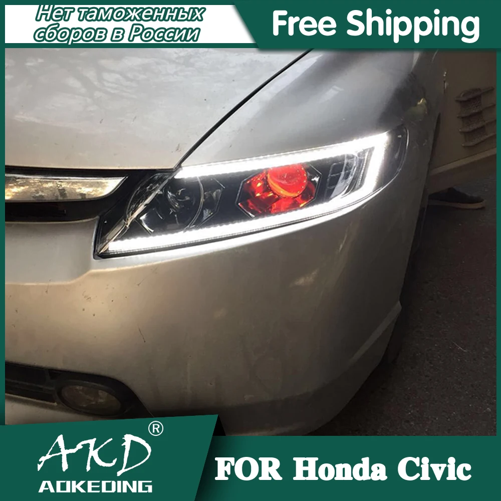 Faros delanteros para coche Honda Civic 2006 2011 Civic DRL día Luz de carrera faro LED bi xenon Faros delanteros para coche Honda Civic 2006 2011 Civic DRL día Luz de carrera faro LED bi xenon