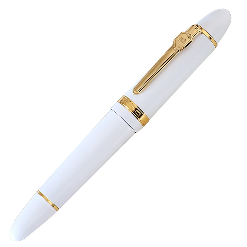 white Jinhao 159 шариковая ручка из тяжелого металла, Высококачественная Роскошная ручка с золотым/серебристым покрытием, 0,7 мм наконечник, школьные офисные принадлежности, canetas de luxo - Цвет: white