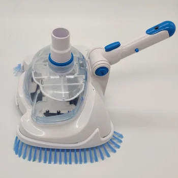 

Vacuum Cleaning Head Pool Buckle Cleaning Brush Transparent Cover Cleaning Head for Pool Spa (White)