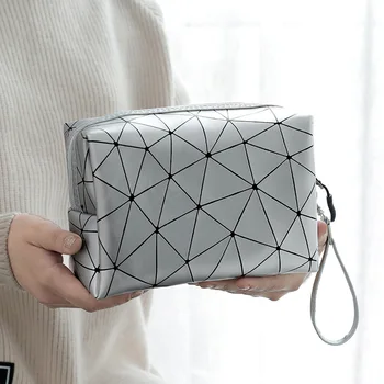 

DINIWELL Travel Cosmetic Bag Makeup Case Women Zipper Hand Holding Make Up Handbag Organizer Storage Pouch Toiletry Wash Bags