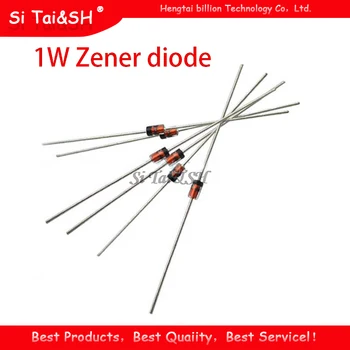 

100pcs 1W Zener diode DO-41 3V 3V3 3V6 3V9 4V3 4V7 5V1 5V6 6V2 6V8 7V5 8V2 9V1 10V 11V 12V 13V 15V 1N4733A 1N4742A 1N4728A