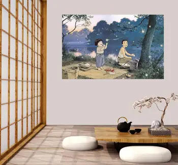 

[Self-Adhesive] 3D Grave of the Fireflies 577 Japan Anime Wall Stickers Mural Decal Wall Murals AJ WALLPAPER Belly
