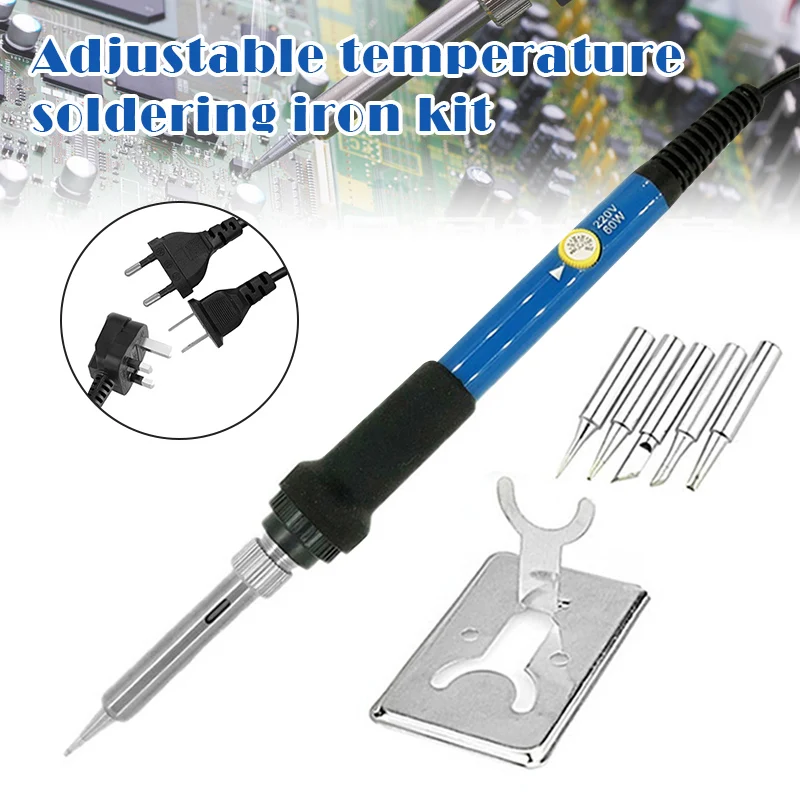 

Wood Burning Pyrography Kit Welding Pen Temperature Adjustable Electric Soldering Iron Set AIA99