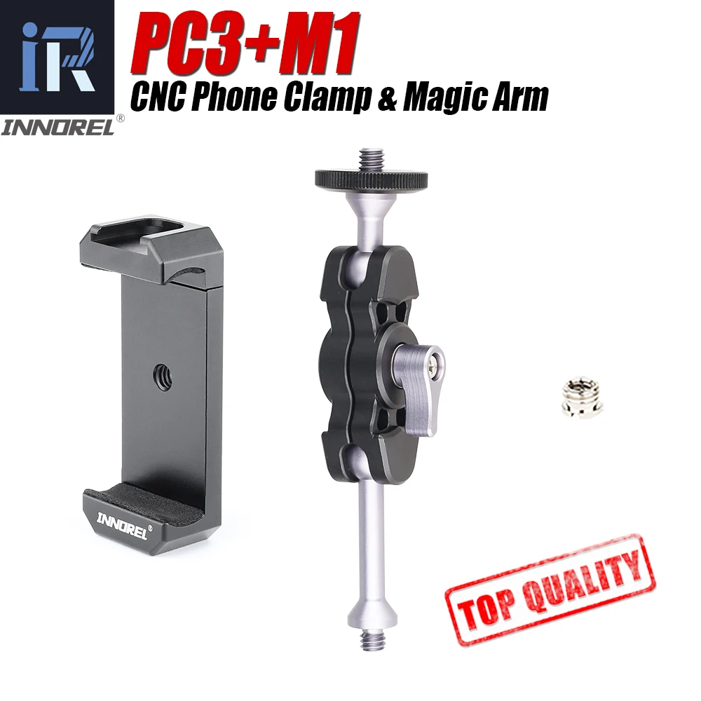 Aluminum Alloy Magic Arm and Universal Phone Clamp Adapter Clip Mount
