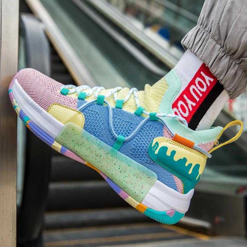Zapatillas de baloncesto Coloridas únicas Con diseño de tecnología Fresca para Hombre, Zapatillas de