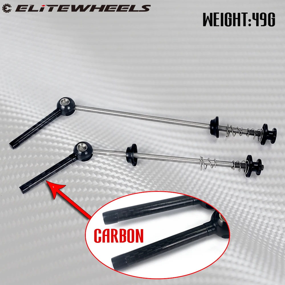 Titanium + Carbon Head Bicycle Skewers Ultralight Quick Release Only 49g For MTB Road Bike 100/130mm Wheel Hub QR14 | Спорт и