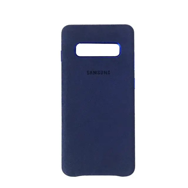 Чехол для samsung S10 для Galaxy S10Plus S10+ S10E Alcantara, кожаный Премиум чехол, полная защита, 5 цветов - Цвет: Синий