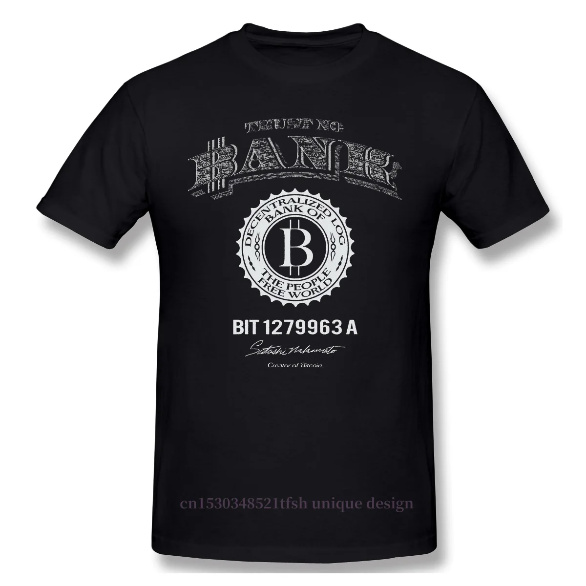 Биткоин Забавный Dogecoin в наличии 2021 Новое поступление футболка Trust No Bank Essential