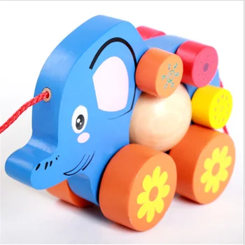 

Baby Pull Toy Anti-rollover Learning Walking Infant baby Cartoon Elephant Toys baby care Educational toys