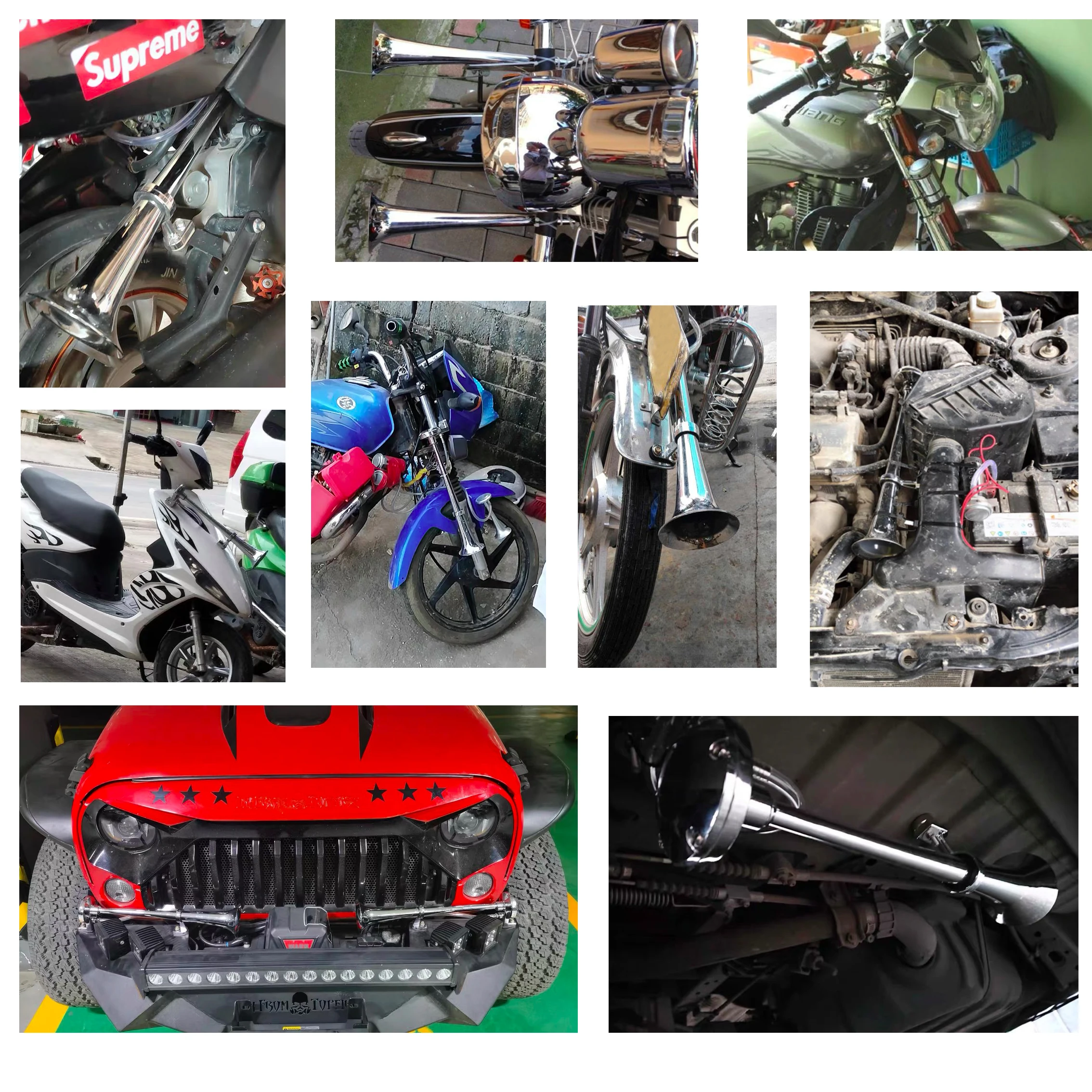 12V / 24V 17 inch 150DB air horn with compressor, car horn, truck horn, marine train, motorcycle, motorcycle