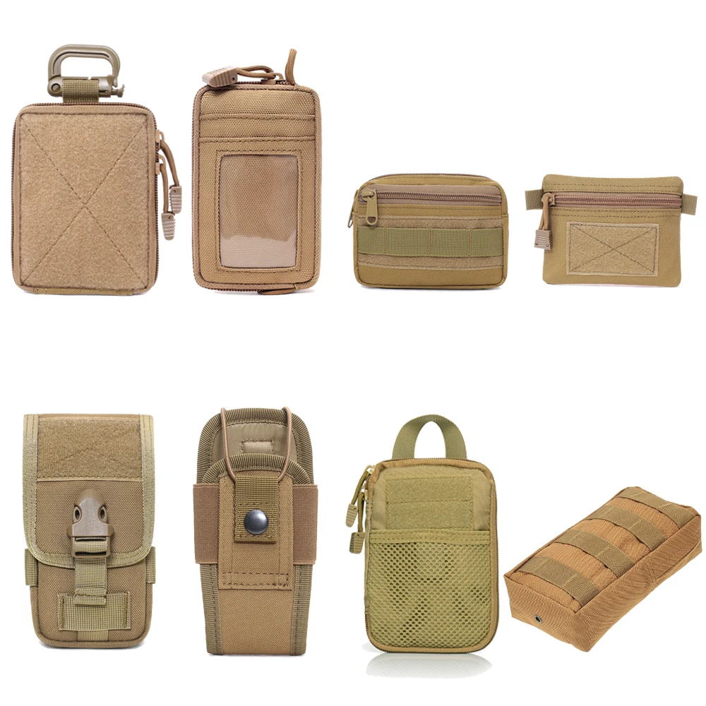 Molle Bags Tactical EDC Pouch Range Bag Medical Organizer Pouch Military Wallet Small Bag Outdoor Hunting Accessories Equipment