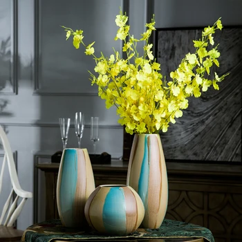 

Ceramic Vase Home Decoration Colored Vase Living Room decoration Entrance Feng Shui Decoration Dried Flower Container free ship