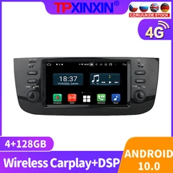 Radio Multimedia con GPS para coche, Radio con reproductor de vídeo, estéreo, accesorios, DVD, 2Din, Android 128, 10,0 GB, para FIAT LINEA 2008   2015