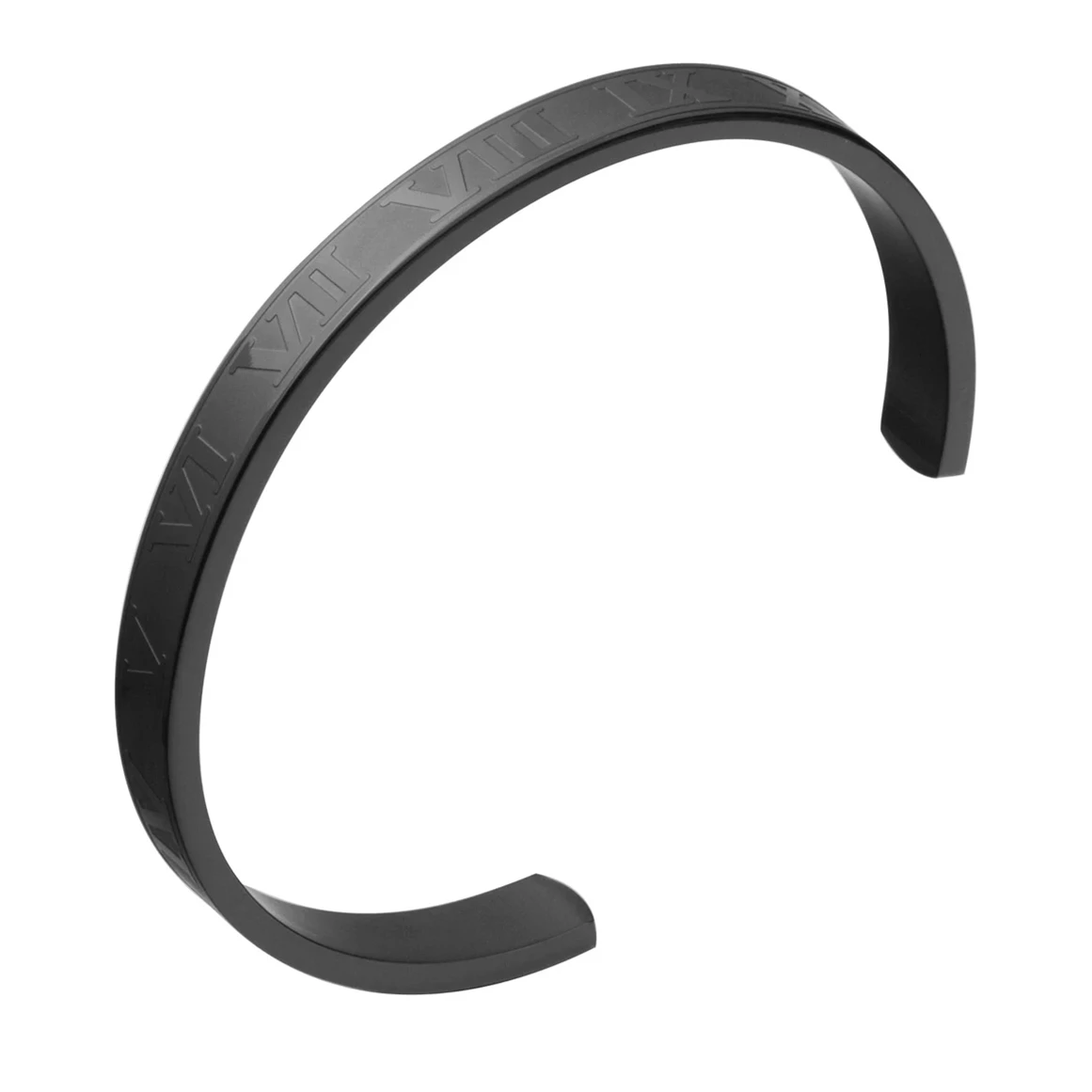 Luxury Titanium Stainless Steel Bangle Roman Numerals Gold Color Cuff Bracelets Love Letter Bracelet Men Women Open Bangles