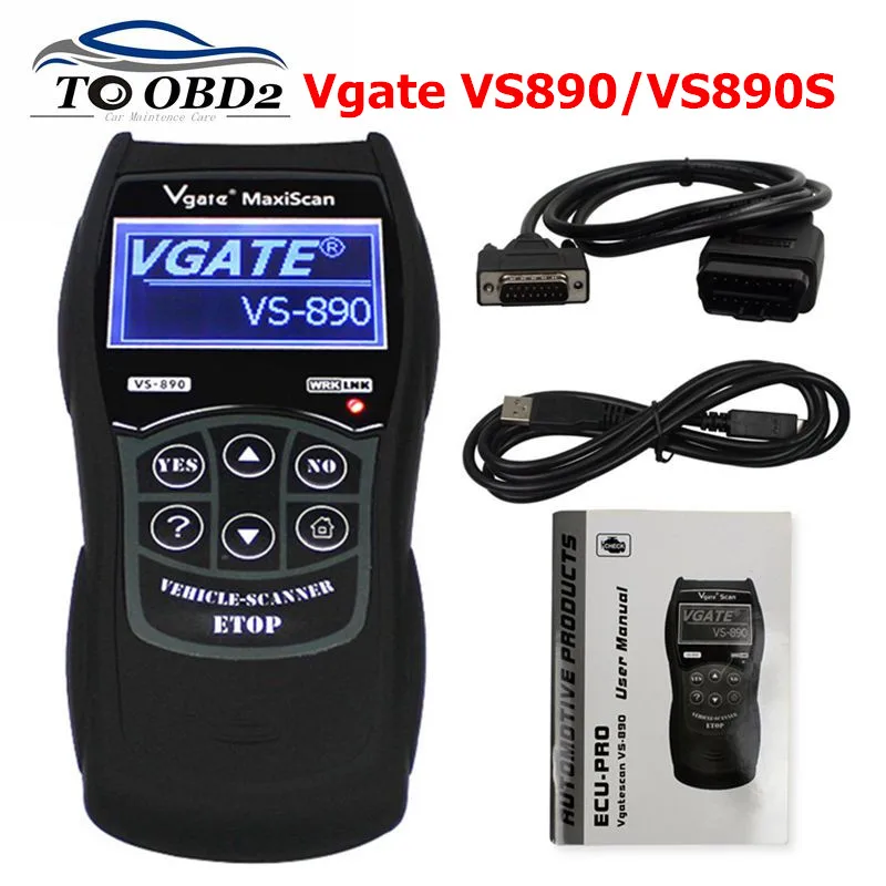 Vgate VS890 диагностический инструмент универсальный автоматический диагностический сканер Vgate VS 890 OBD2 CAN-BUS Car Code Reader VS890S многоязычный