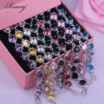 

many colors round cute pretty handmade silver color jewelry bracelet & bangles for women best present Valentine's Day