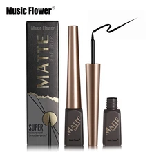 Music Flower бренд Liqiud карандаш-подводка для глаз стойкая Водонепроницаемый устойчивый к пятнам черный карандаш-подводка для глаз век, быстро сохнет, макияж глаз