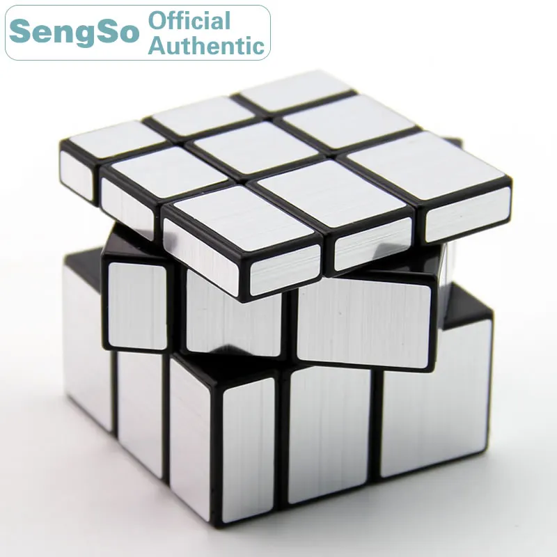 Magic Cube Silver Mirror Wheels Cube Puzzle Speed Toy Brain Teaser Game Kid Gift