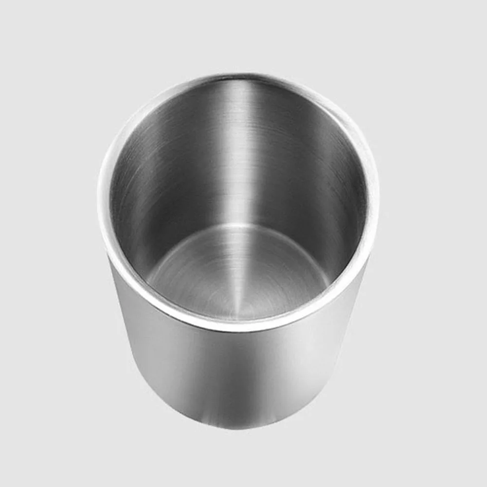 Stainless Steel Double-Walled Heat Insulated Ice Cube Bucket Round Container Bucket Wine Ice Cooler Beer Cabinet Kitchen Tool