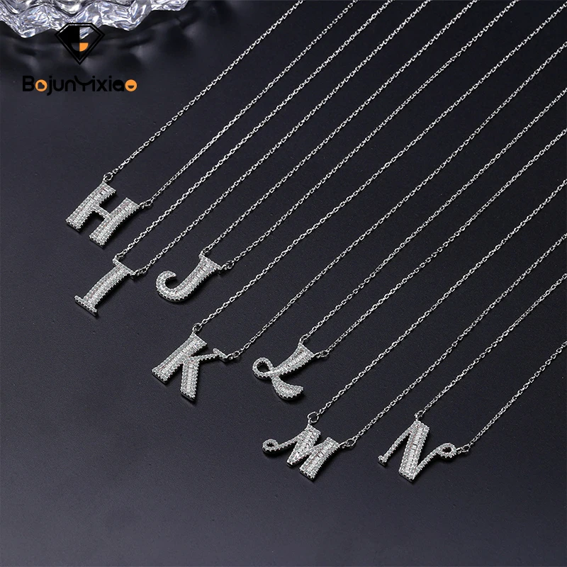

26 English letters Necklace 925 Silver Romantic travel with short collarbone chain Fashion women's Necklace Fashion accessories