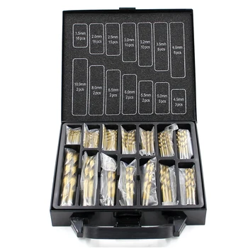 

99pcs 1.5mm-10mm Twist Drill Bit Set Titanium Coating HSS Twist Drill Bits