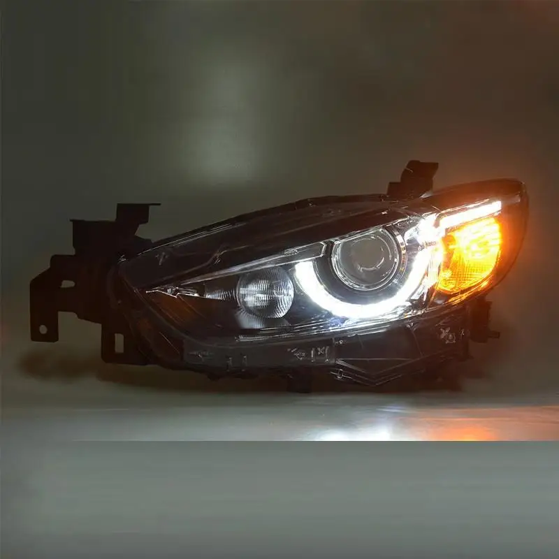Assessoires ходовой боковой указатель поворота аксессуар Стайлинг Automovil Led Drl фары автомобиля фары в сборе 17 18 для Mazda Atenza