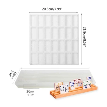 

Crystal Epoxy Resin Game Toy Mold Dominoes Casting Silicone Mould DIY Crafts Polymer Clay Jewelry Making Tools
