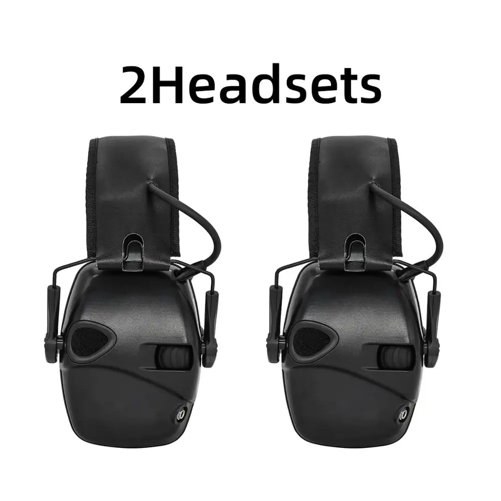 

Outdoor sports anti-noise shock sound amplification tactical hunting hearing protection electronic shooting earmuffs earphone BK