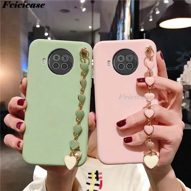 xiaomi leather case color Love Bracelet Case For Xiaomi Mi 10T Lite Silicone Soft TPU Cover For Xiaomi Mi 10T Pro Mi10T Pro 5G Phone Bags cases for xiaomi blue