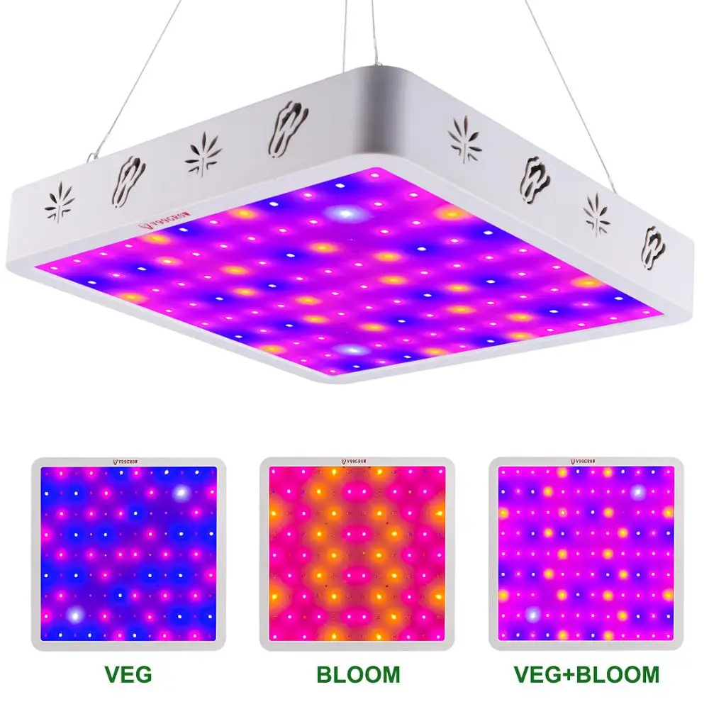 

600W LED Grow Light Lamp 3 Modes+ Switch+ Timner AC85~265V Full Spectrum for Plant -Seedling stage / flowering stage / fruiting