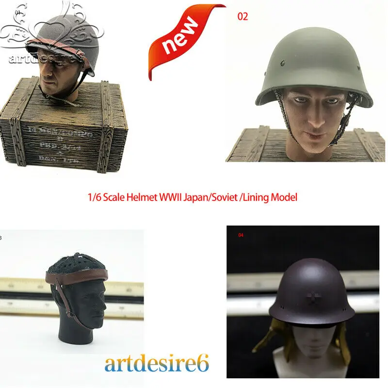 

1/6 Helmet Cover Metal M35/M42 Lining Leather Fit 12 Inch Soldier Action Figure