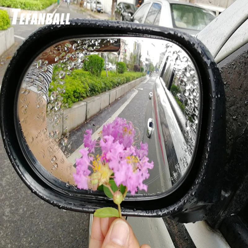 

2PCS Car Mirror Window Clear Film Anti Dazzle Car Rearview Mirror Protective Film Waterproof Rainproof Anti Fog Car Sticker