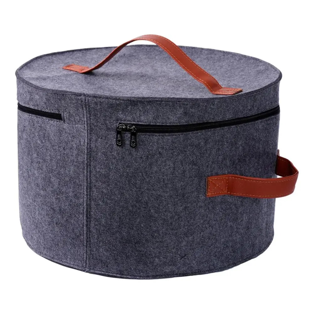Keeps Out Dust and Dirt 17 inches Diameter Black Goklmn Large Premium Hat Pop up Storage Bag Large Hat Storage Travel Bag Round Hat Box Container 
