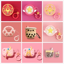 3D чехол для наушников для Airpods Pro Чехол Милые силиконовые Мультяшные наушники/Earpods чехол для Apple Air Pods 3 Pro Чехол с брелком