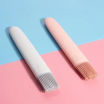 

2pc Baking Gel Silicone Brush Pastry Bakeware Oil Bake Barbecue Basting Handle Brush Tool Fouet Cuisine Kitchen Accessories EE5