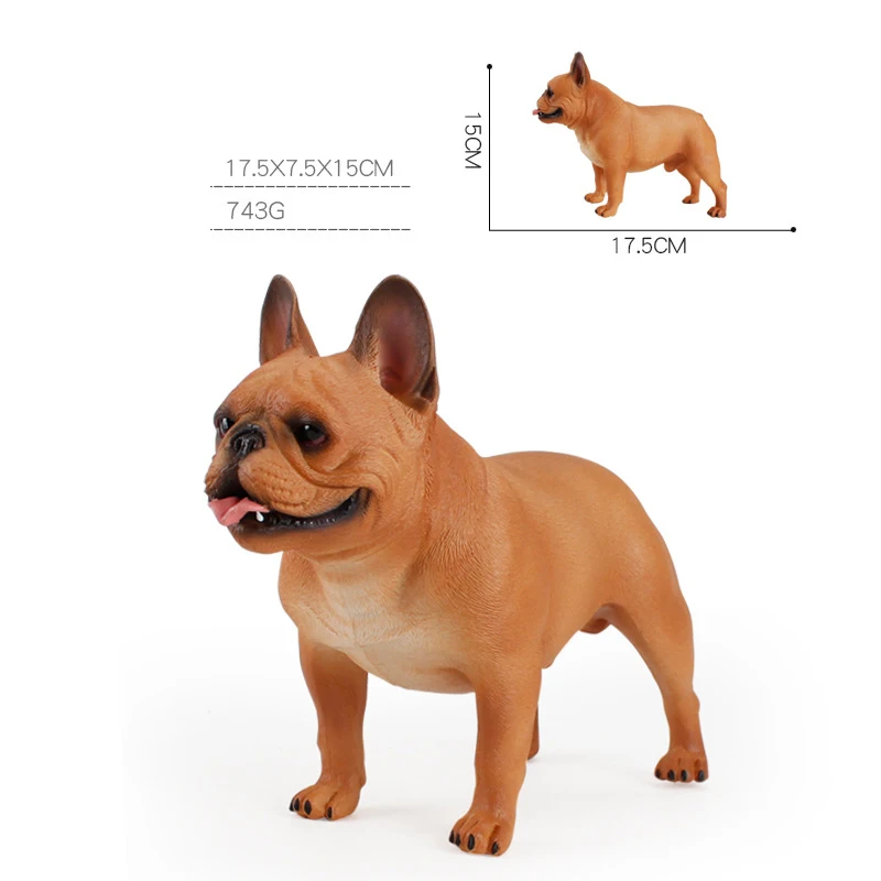 Новая детская крупная имитация хулиган собака бульдог модель статического твердого пластика животных украшения-игрушка подарок на день рождения - Цвет: F