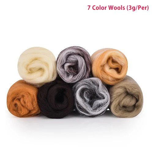 7/24/36/50 Colors Wool Felt Craft Kit Needle Felting Starter Fabric Yarn Roving DIY Spinning Sewing Mold Needlework Accessories - Цвет: A4