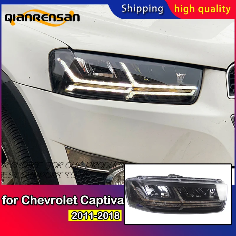 

Car Styling for Chevrolet Captiva Headlights 2011-2018 Dynamic Turn Signal LED Headlight Q7-Design DRL Auto Accessories