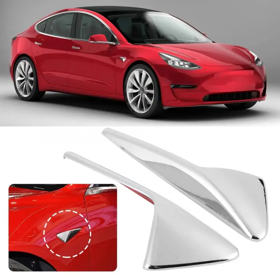 2 шт Боковая крышка камеры Защитная этикетка Аксессуар подходит для Tesla модель 3 автомобильный Стайлинг