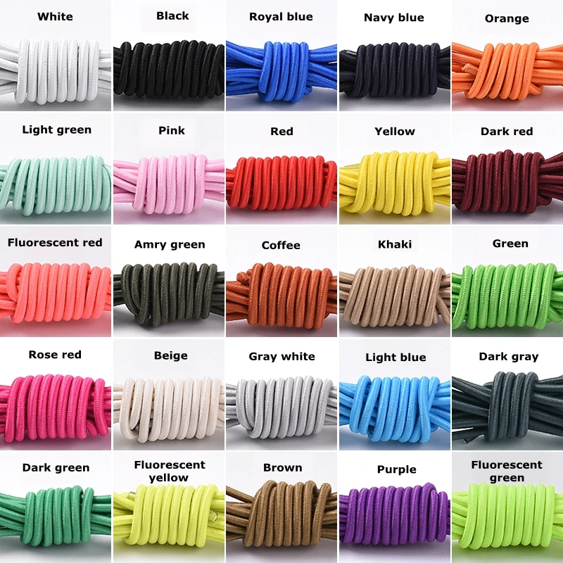 1Pair Elastic Shoelaces Round No Tie Shoe laces Sneakers Shoelace Kids Adult Rubber elastic Laces Lock One Size Fits All Shoes 1Pair Elastic Shoelaces Round No Tie Shoe laces Sneakers Shoelace Kids Adult Rubber elastic Laces Lock One Size Fits All Shoes