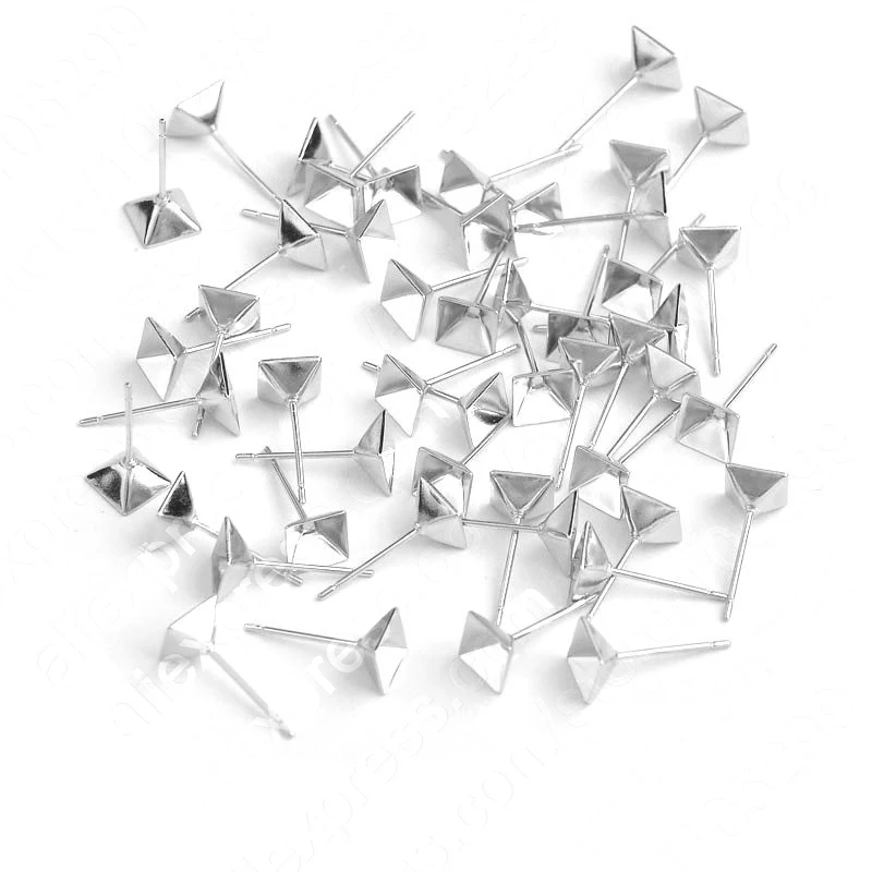 Серьги-гвоздики из серебра 925 пробы с иглами | Украшения и аксессуары