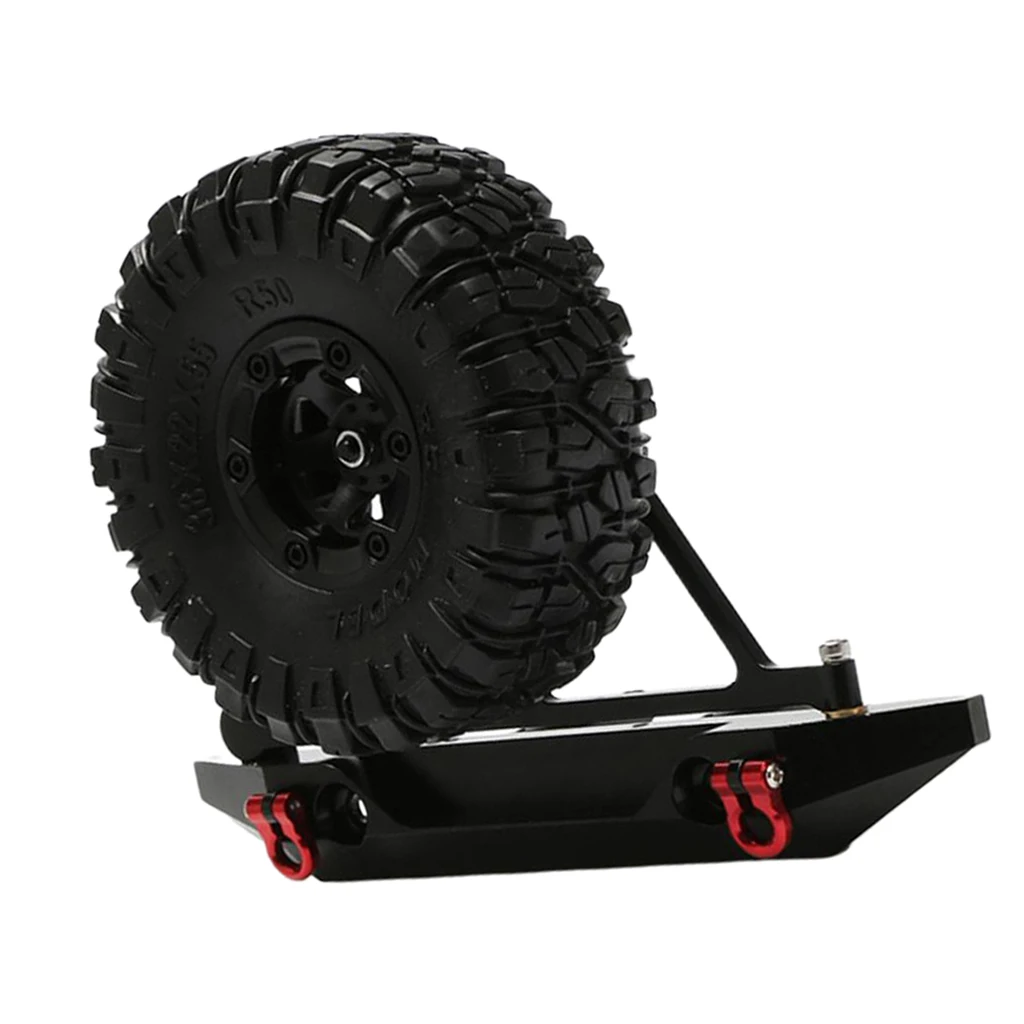 RC автомобильный задний бампер с запасной шиной и для 1/10 Axial SCX10 Black|Детали