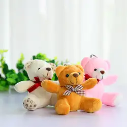 Милый маленький брелок плюшевый медведь кулон печатные медвежьи следы Mengbaobao кулон отправить девушки как подарок на день рождения